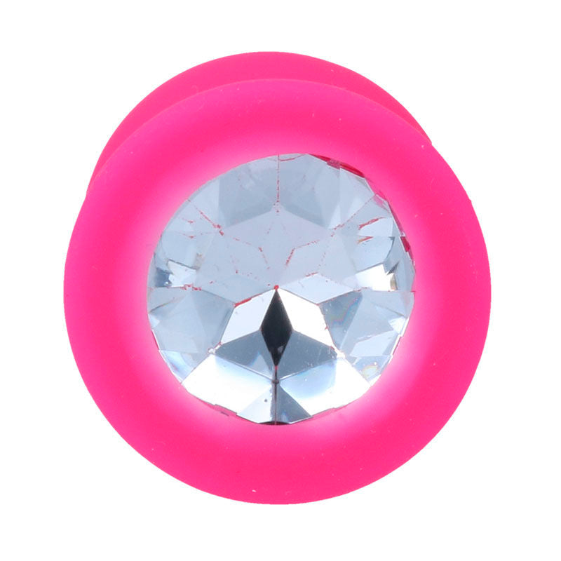 Plug Anal Jóia Silicone Intense Rosa M
