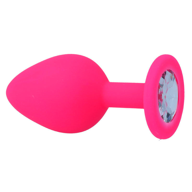 Plug Anal Jóia Silicone Intense Rosa M