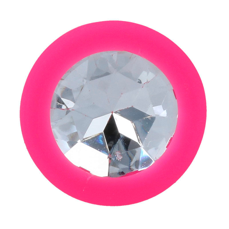 Plug Anal Jóia Silicone Intense Rosa S