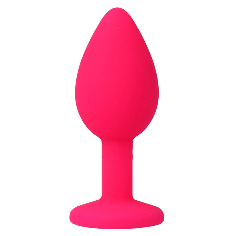 Plug Anal Jóia Silicone Intense Rosa S