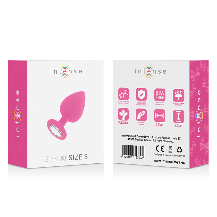Plug Anal Jóia Silicone Intense Rosa S