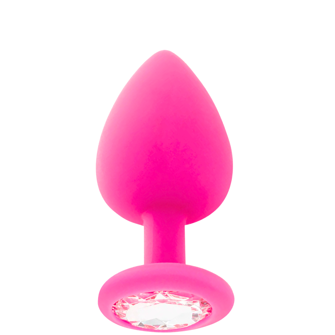 Plug Anal Jóia Silicone Intense Rosa S