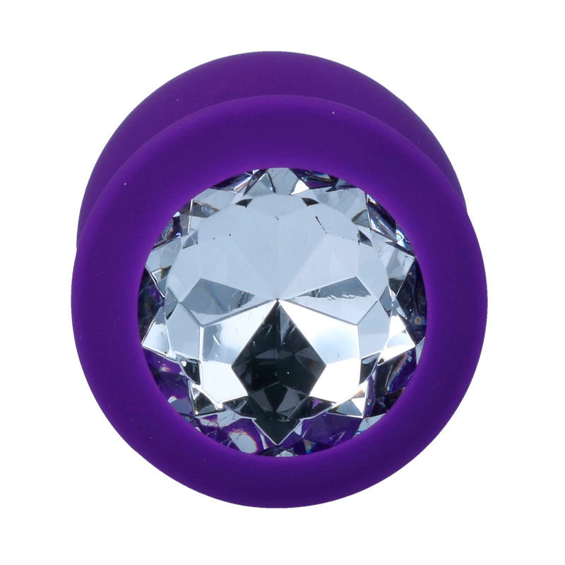 Plug Anal Jóia Silicone Intense Roxo L