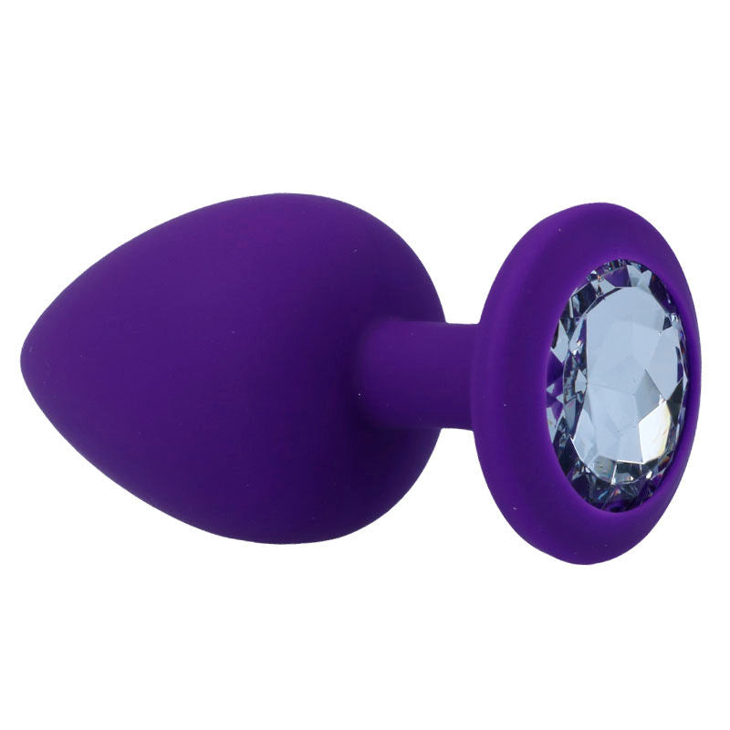 Plug Anal Jóia Silicone Intense Roxo L