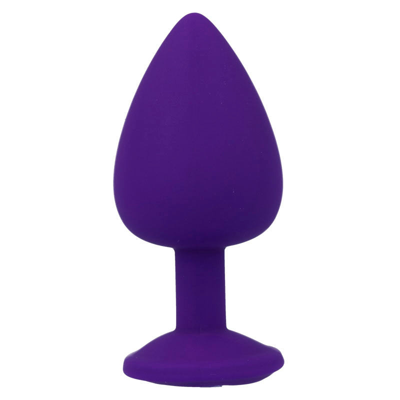 Plug Anal Jóia Silicone Intense Roxo L