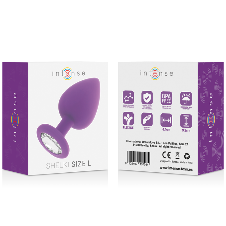 Plug Anal Jóia Silicone Intense Roxo L