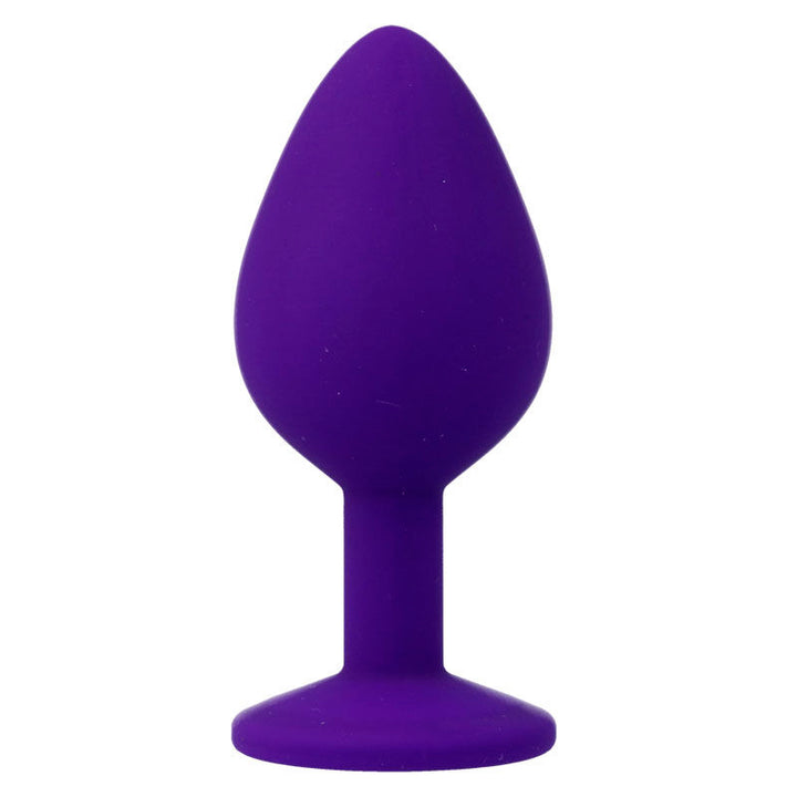 Plug Anal Jóia Silicone Intense Roxo M