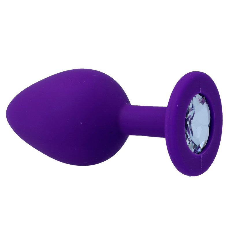 Plug Anal Jóia Silicone Intense Roxo M