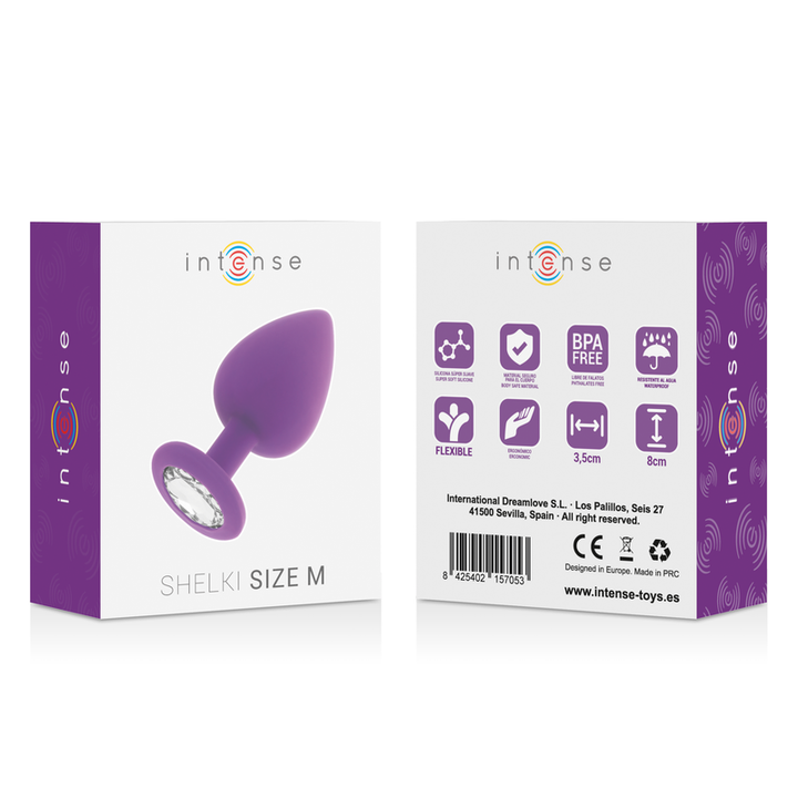 Plug Anal Jóia Silicone Intense Roxo M
