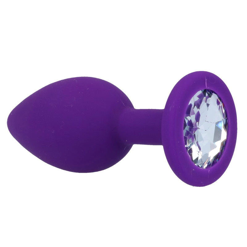 Plug Anal Jóia Silicone Intense Roxo S