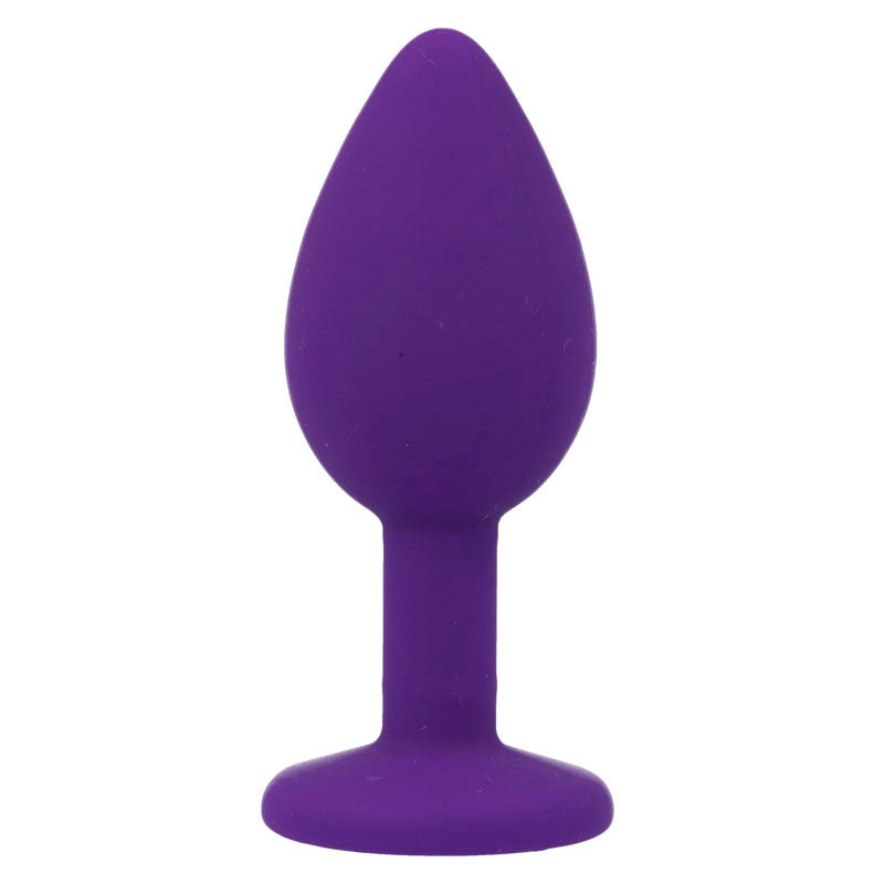 Plug Anal Jóia Silicone Intense Roxo S