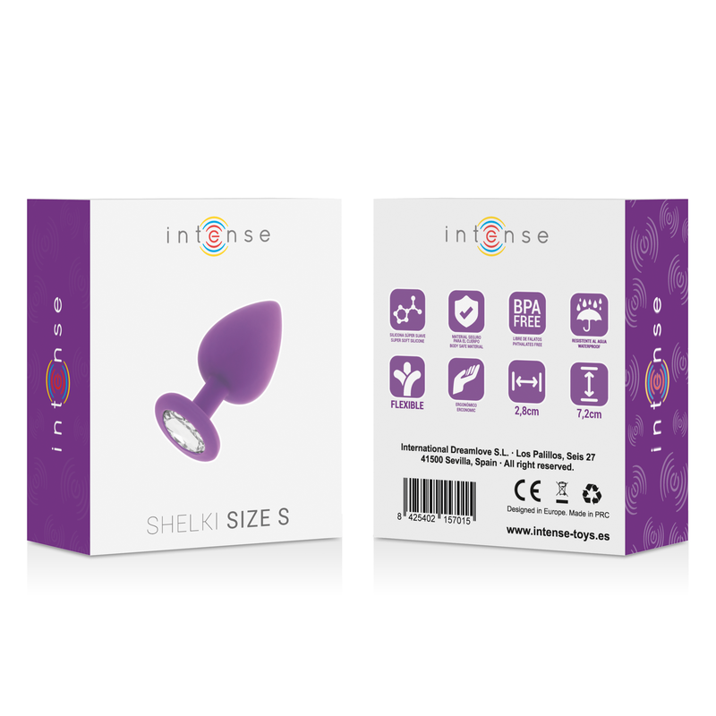 Plug Anal Jóia Silicone Intense Roxo S