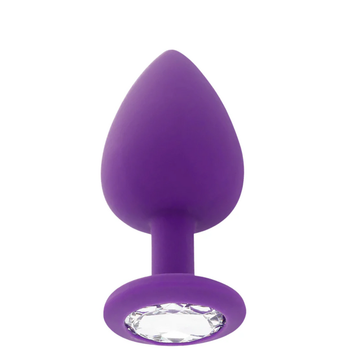 Plug Anal Jóia Silicone Intense Roxo S