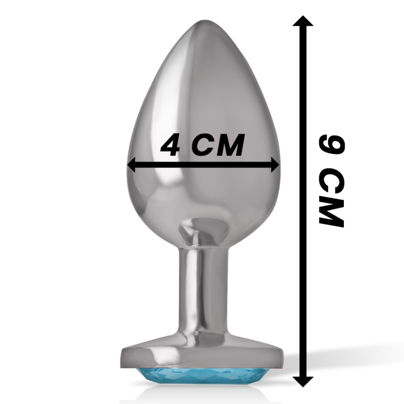 Plug Anal Metal Jóia Intense Azul L