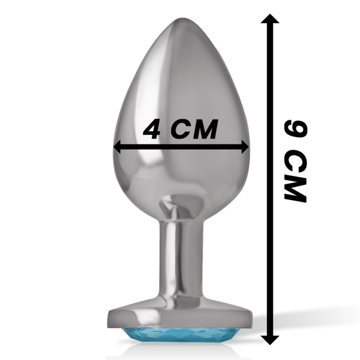 Plug Anal Metal Jóia Intense Azul L