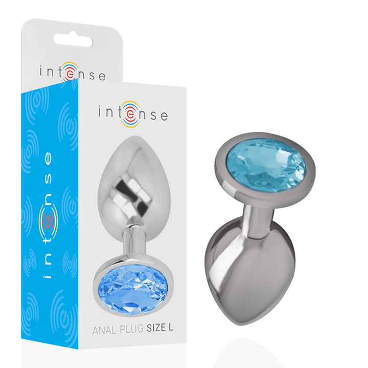 Plug Anal Metal Jóia Intense Azul L