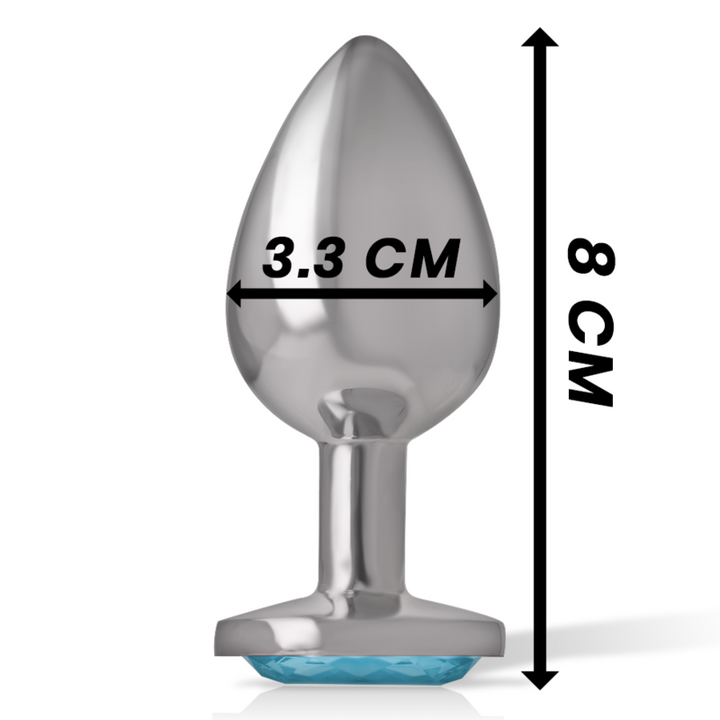 Plug Anal Metal Jóia Intense Azul M