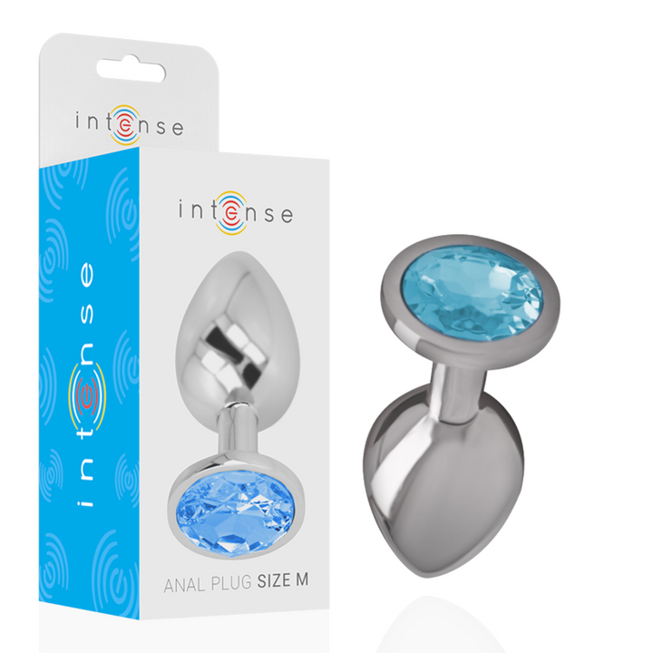 Plug Anal Metal Jóia Intense Azul M