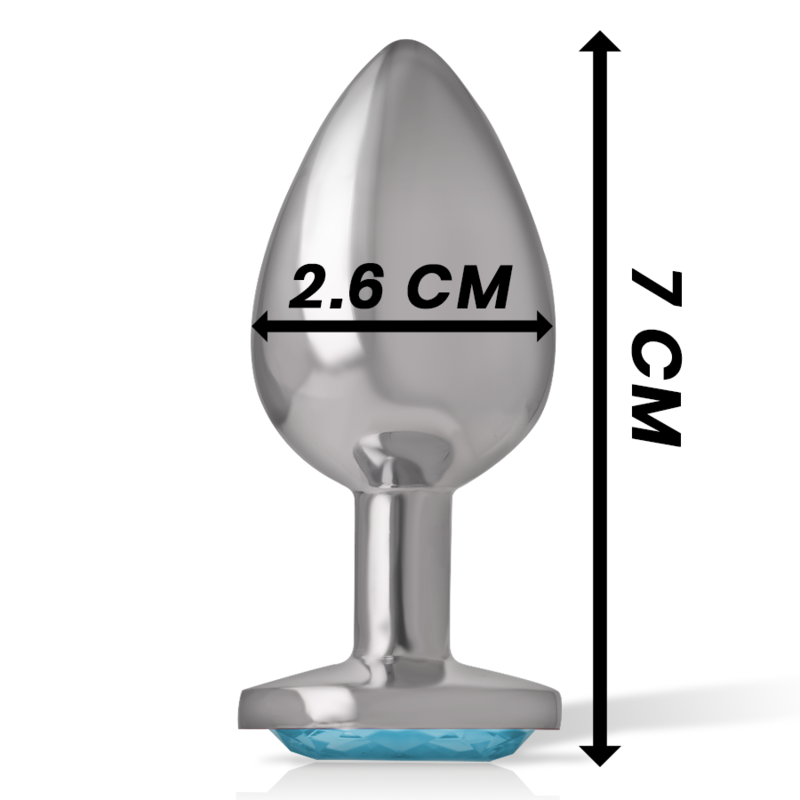 Plug Anal Metal Jóia Intense Azul S