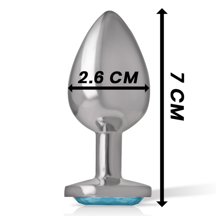 Plug Anal Metal Jóia Intense Azul S