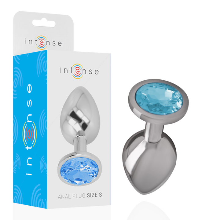 Plug Anal Metal Jóia Intense Azul S