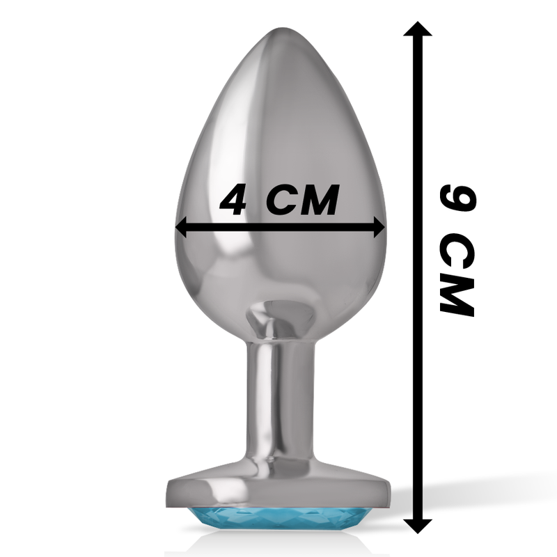Plug Anal Metal Jóia Intense Coração Azul L