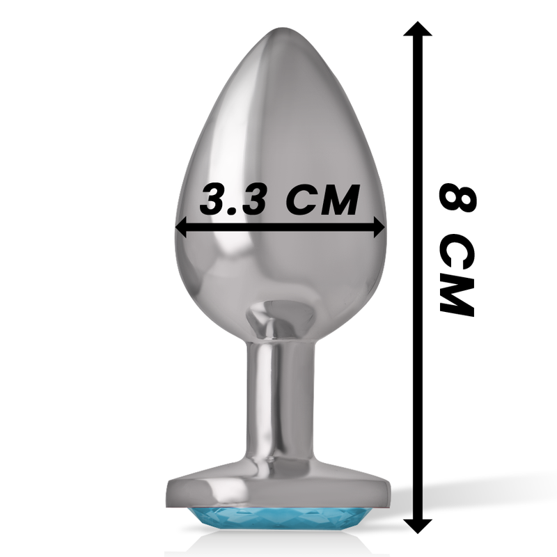 Plug Anal Metal Jóia Intense Coração Azul M