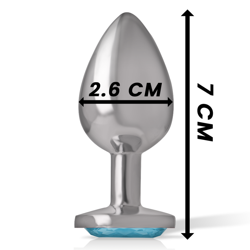 Plug Anal Metal Jóia Intense Coração Azul S