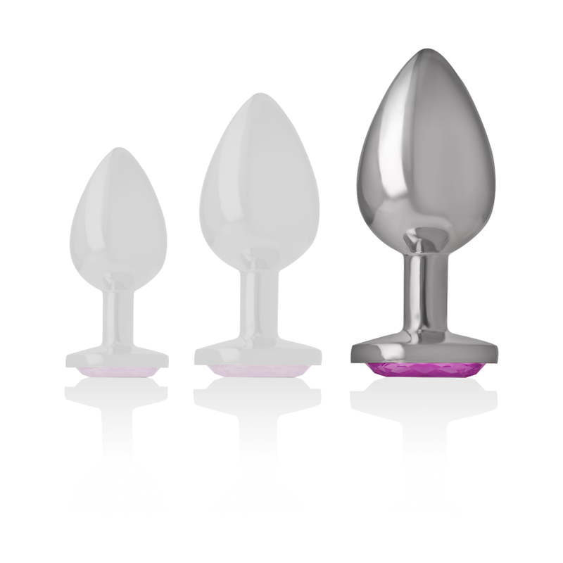 Plug Anal Metal Jóia Intense Coração Rosa L