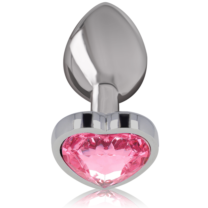 Plug Anal Metal Jóia Intense Coração Rosa L