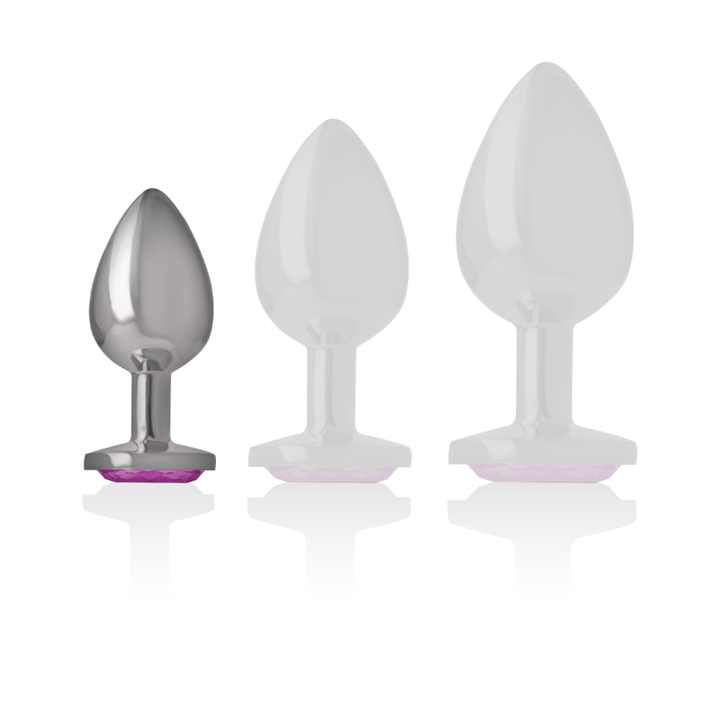 Plug Anal Metal Jóia Intense Coração Rosa S