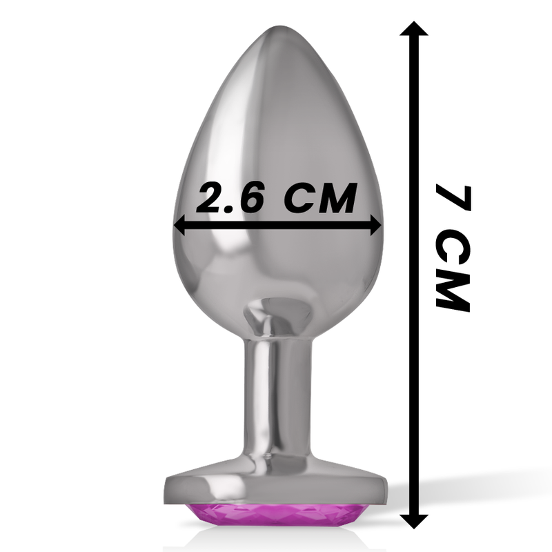 Plug Anal Metal Jóia Intense Coração Rosa S