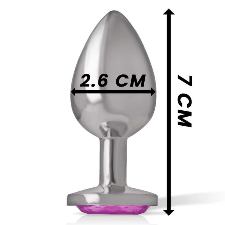 Plug Anal Metal Jóia Intense Coração Rosa S