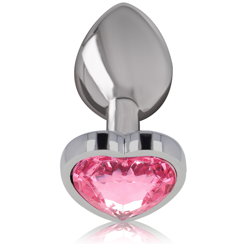 Plug Anal Metal Jóia Intense Coração Rosa S