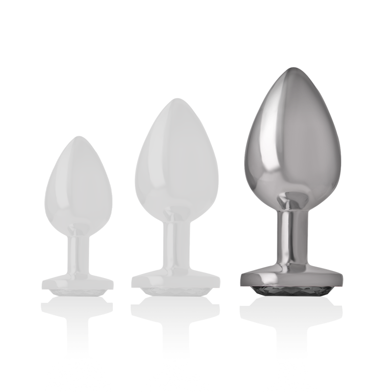 Plug Anal Metal Jóia Intense Coração Transparente L