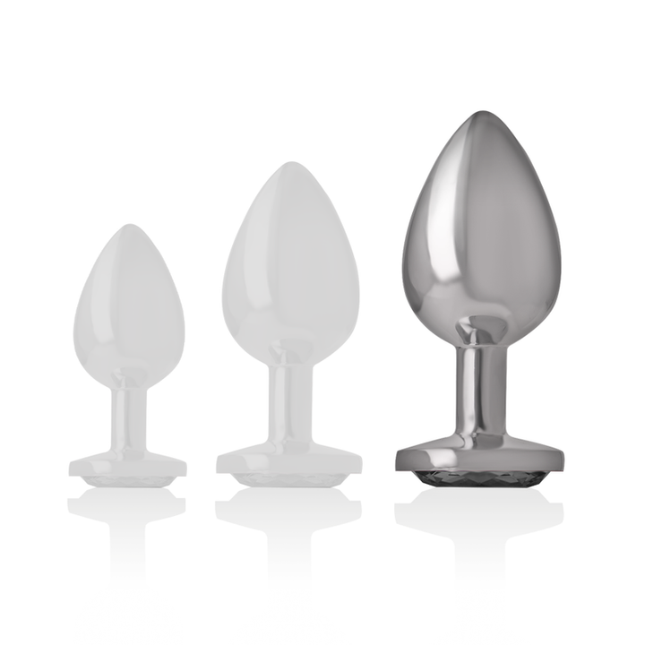 Plug Anal Metal Jóia Intense Coração Transparente L
