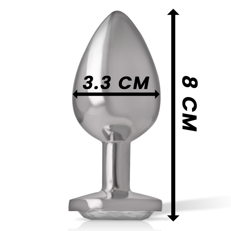 Plug Anal Metal Jóia Intense Coração Transparente M