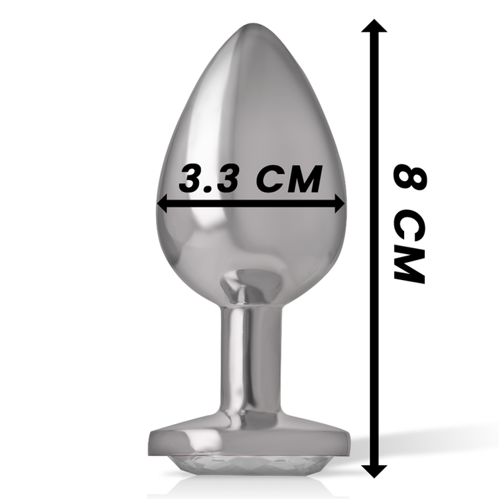 Plug Anal Metal Jóia Intense Coração Transparente M