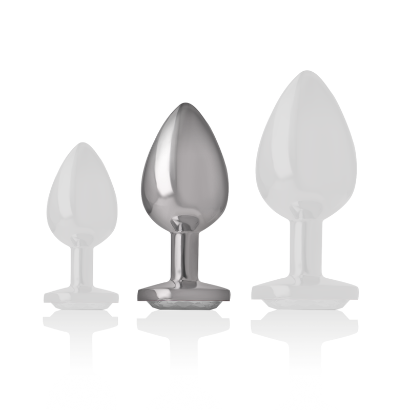 Plug Anal Metal Jóia Intense Coração Transparente M