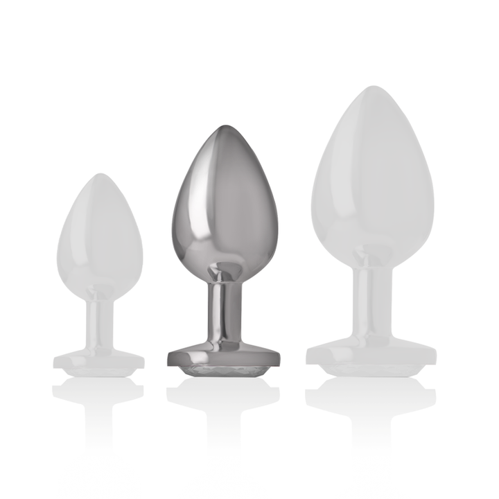 Plug Anal Metal Jóia Intense Coração Transparente M