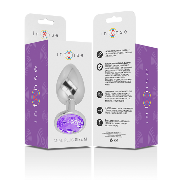 Plug Anal Metal Jóia Intense Lilás M