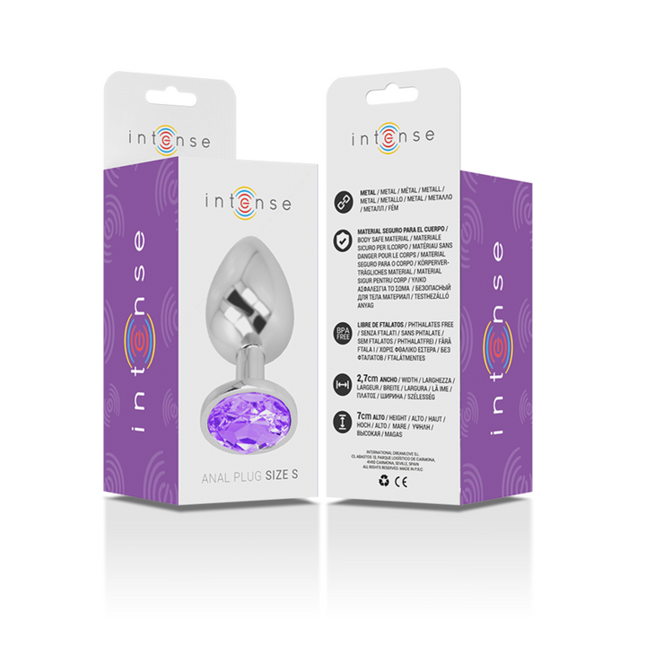 Plug Anal Metal Jóia Intense Lilás S