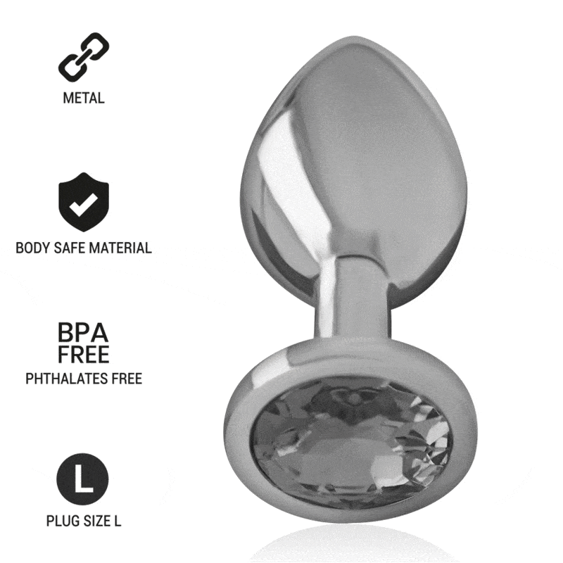 Plug Anal Metal Jóia Intense Preto L
