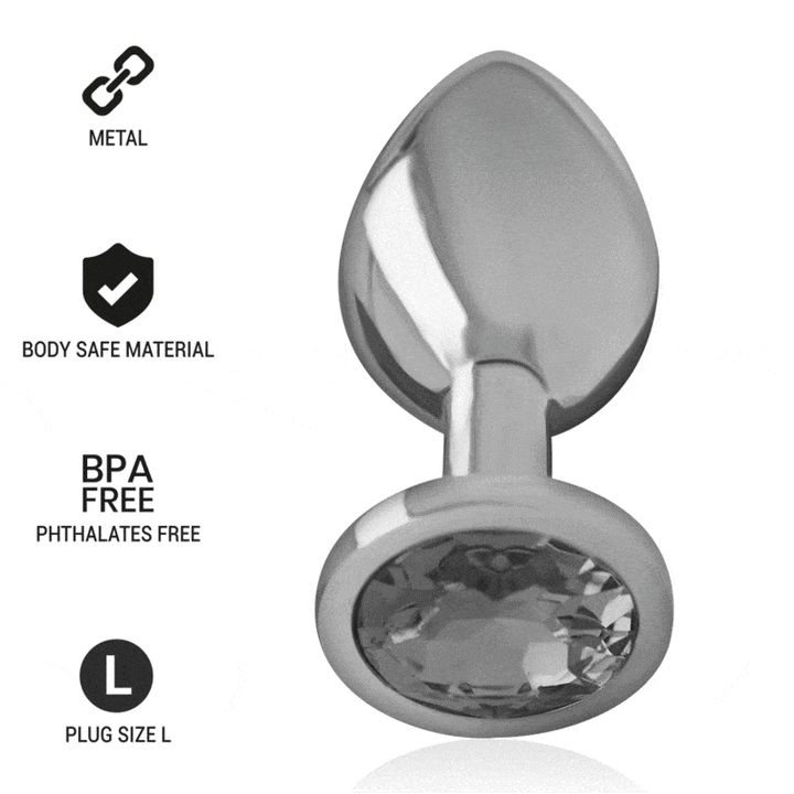 Plug Anal Metal Jóia Intense Preto L