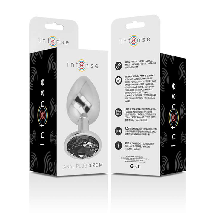 Plug Anal Metal Jóia Intense Preto M