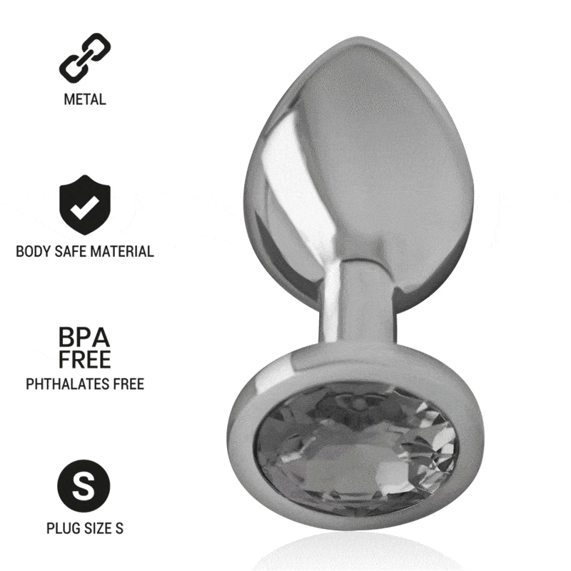 Plug Anal Metal Jóia Intense Preto S