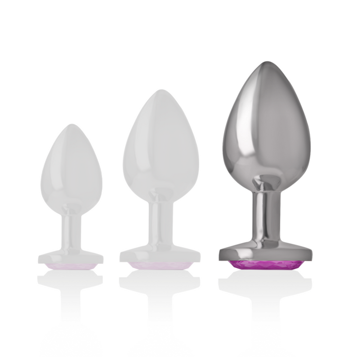 Plug Anal Metal Jóia Intense Rosa L