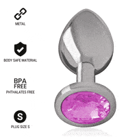 Plug Anal Metal Jóia Intense Rosa S