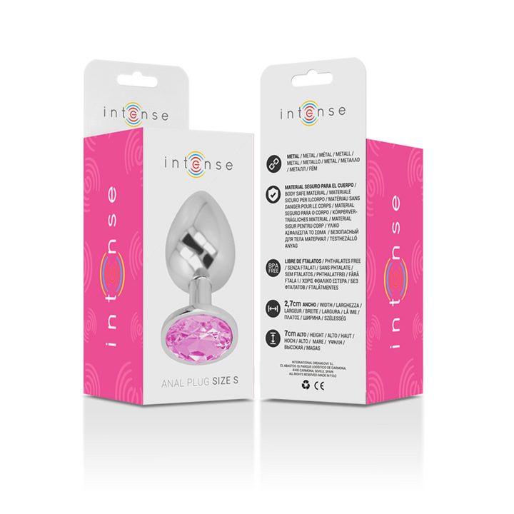 Plug Anal Metal Jóia Intense Rosa S