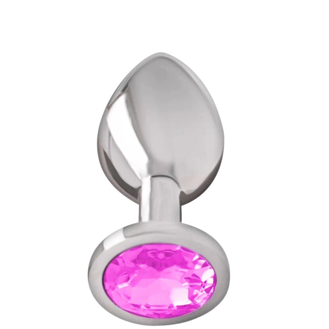 Plug Anal Metal Jóia Intense Rosa S